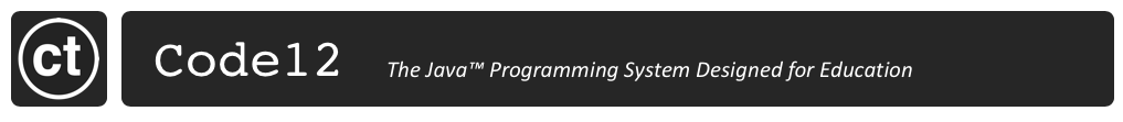 Code12 The Java Programming System Designed for Education